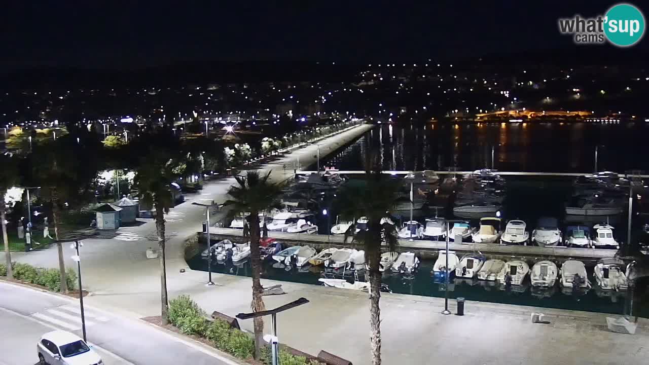 Webcam Koper – Panorama of the marina and promenade from the Grand Hotel Koper