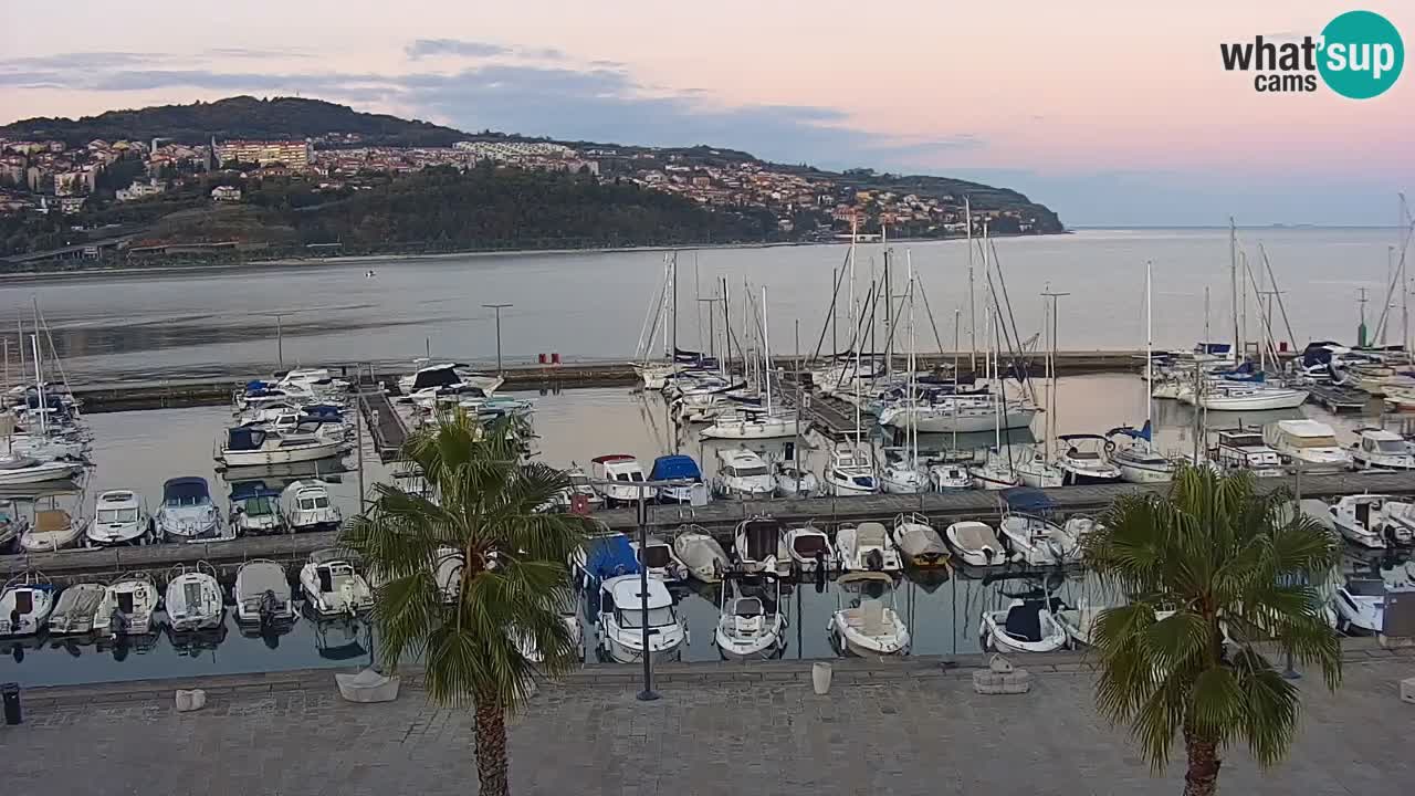 Camera en vivo Koper – puerto deportivo y paseo marítimo desde el Hotel Grand Koper