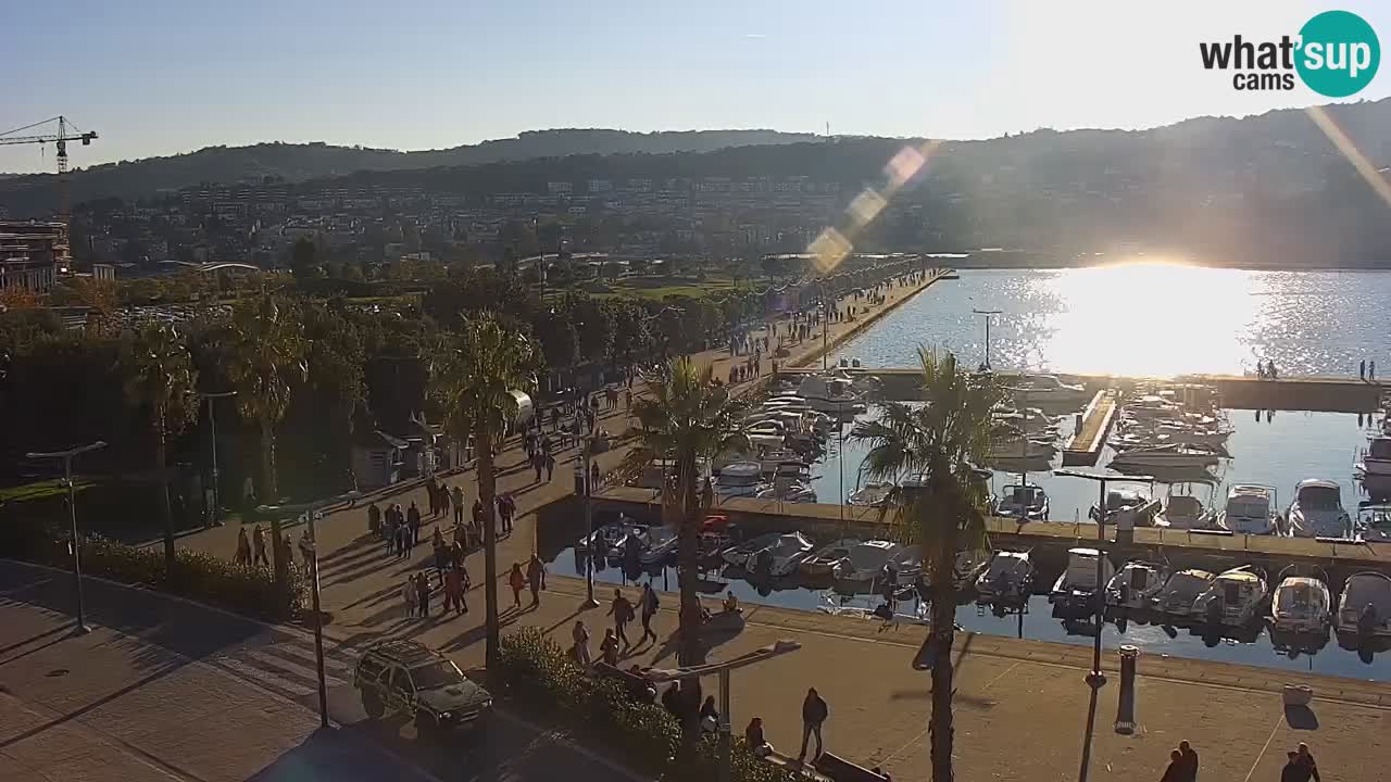 Webcam Capodistria – marina e lungo mare dall’Hotel Grand Koper