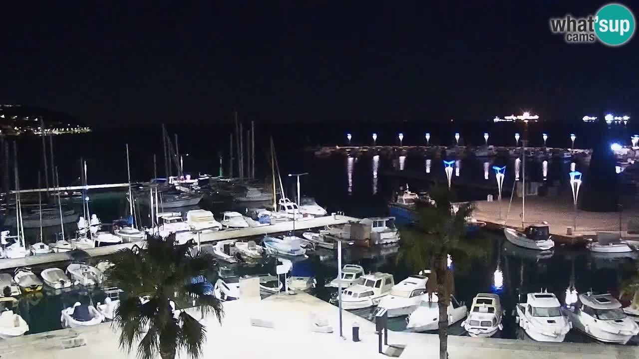 Webcam Koper – Panorama of the marina and promenade from the Grand Hotel Koper