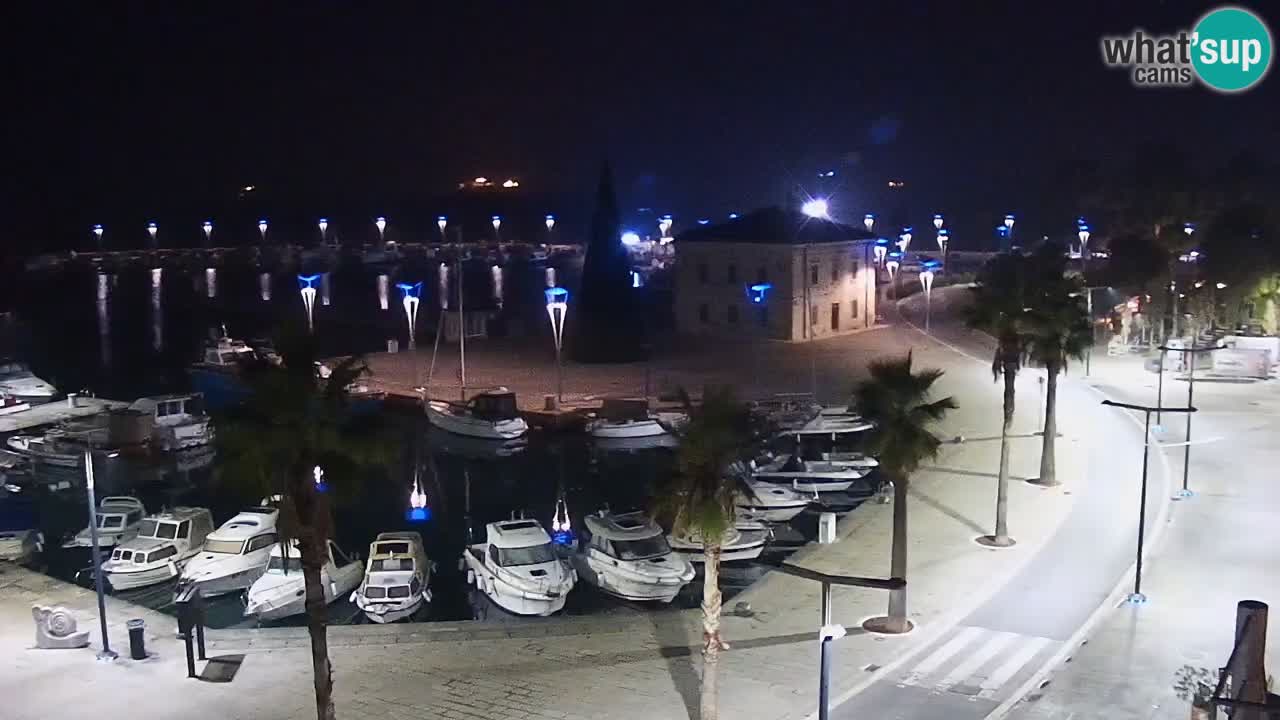 Webcam Koper – Panorama of the marina and promenade from the Grand Hotel Koper