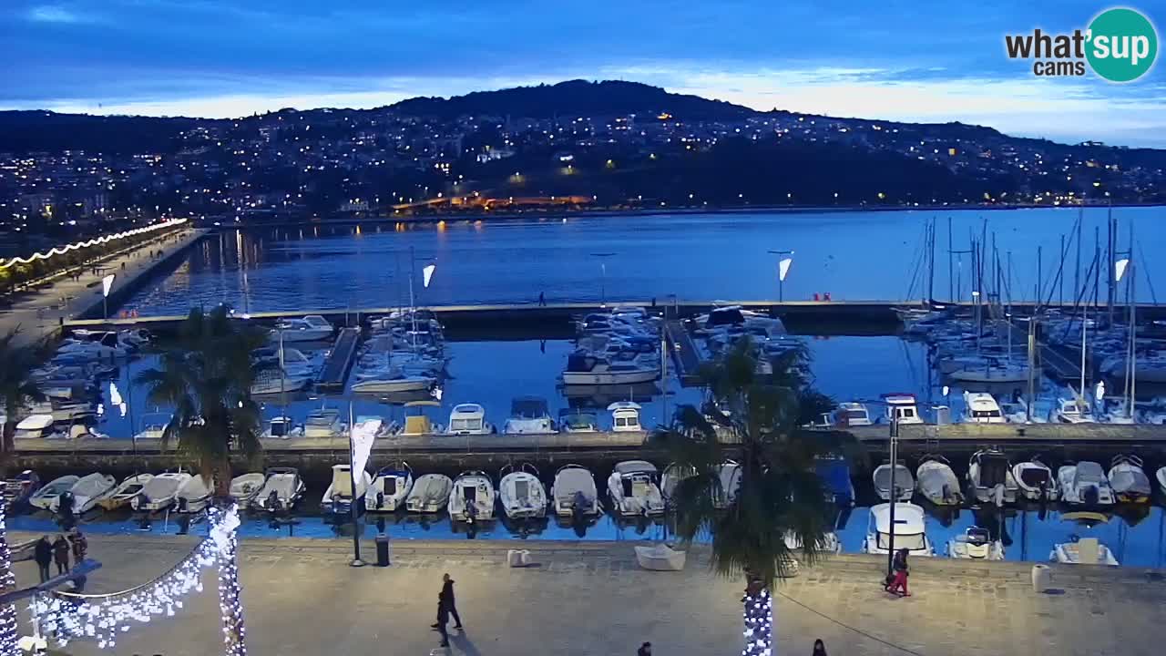 Spletna kamera Koper – Panorama na marino in promenado s Hotela Grand Koper
