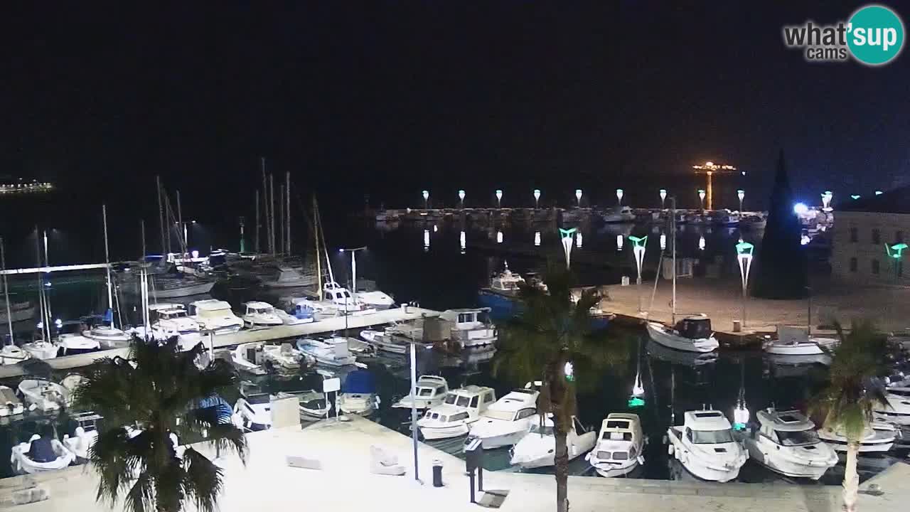 Camera en vivo Koper – puerto deportivo y paseo marítimo desde el Hotel Grand Koper