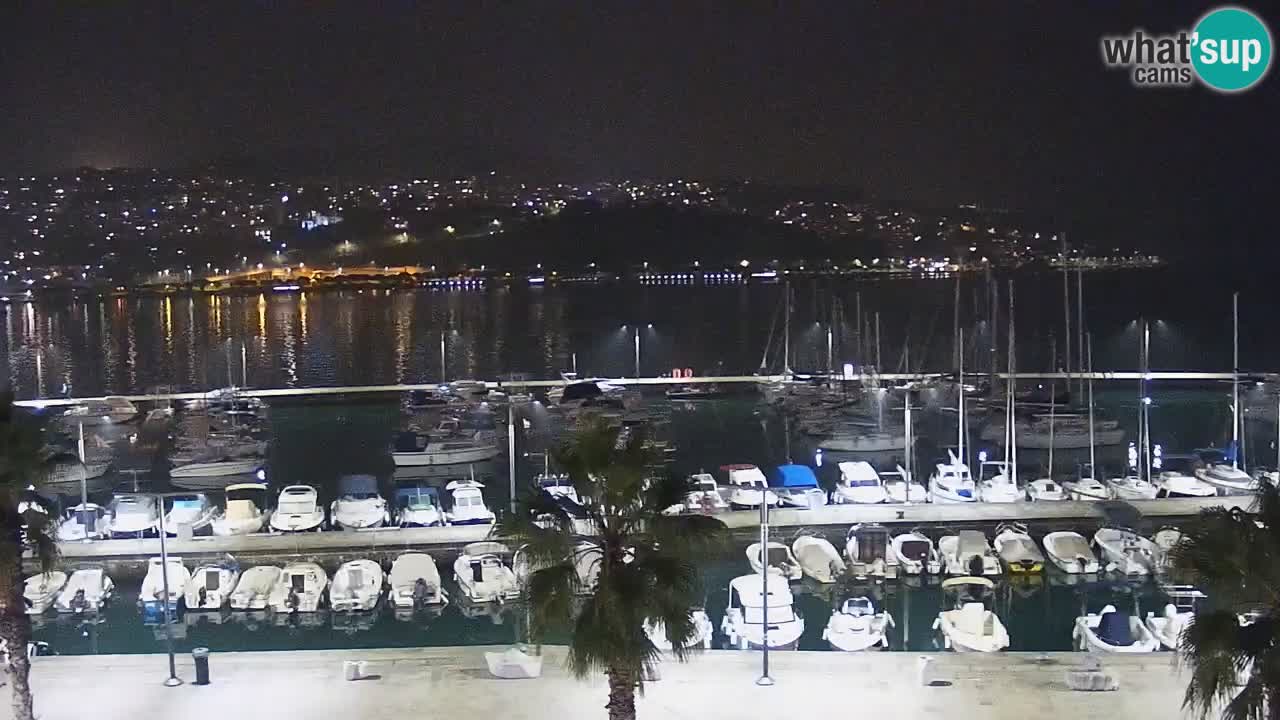 Camera en vivo Koper – puerto deportivo y paseo marítimo desde el Hotel Grand Koper