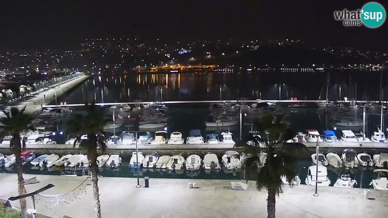 Webcam Koper – Panorama of the marina and promenade from the Grand Hotel Koper