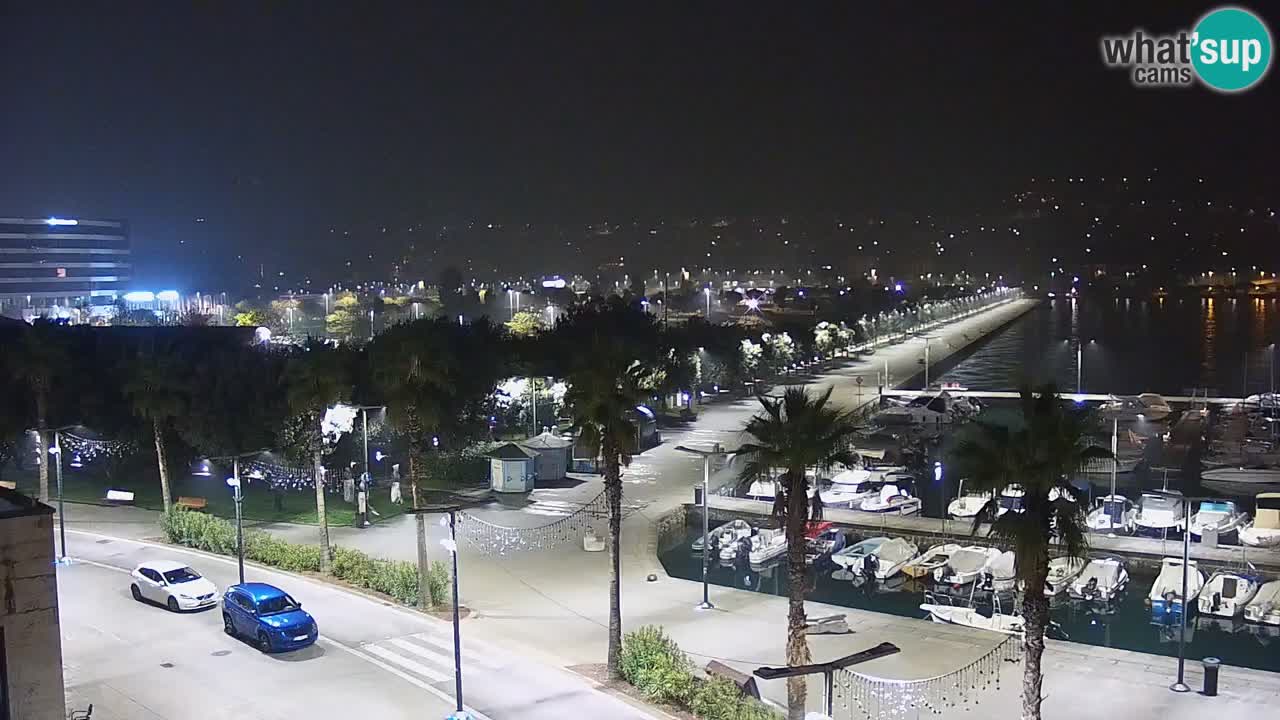 Spletna kamera Koper – Panorama na marino in promenado s Hotela Grand Koper