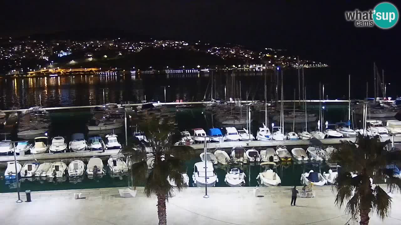 Webcam Koper – Panorama of the marina and promenade from the Grand Hotel Koper