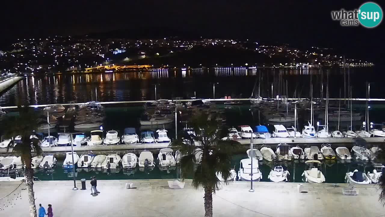 Webcam Koper – Panorama of the marina and promenade from the Grand Hotel Koper