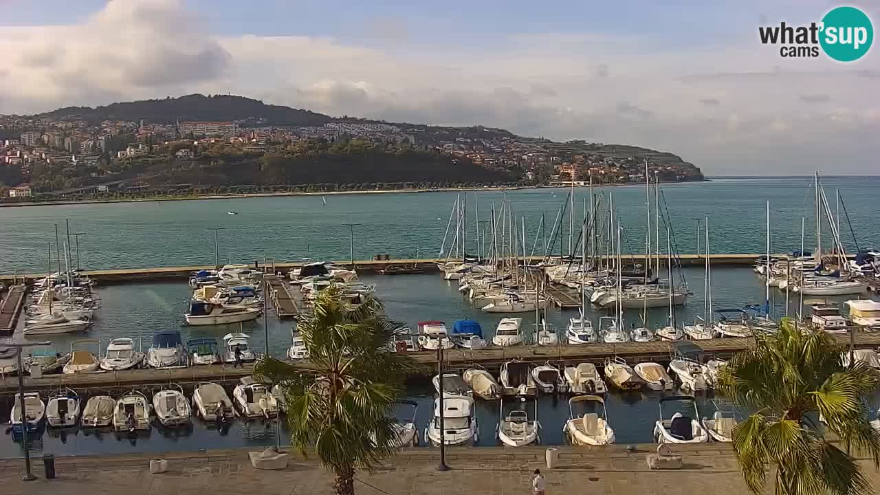 Camera en vivo Koper – puerto deportivo y paseo marítimo desde el Hotel Grand Koper