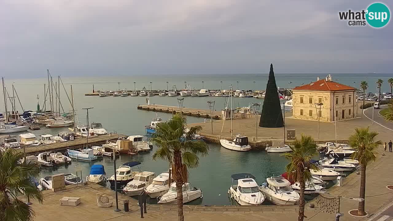 Webcam en direct du port de Koper – port de croisière et de fret – Slovénie