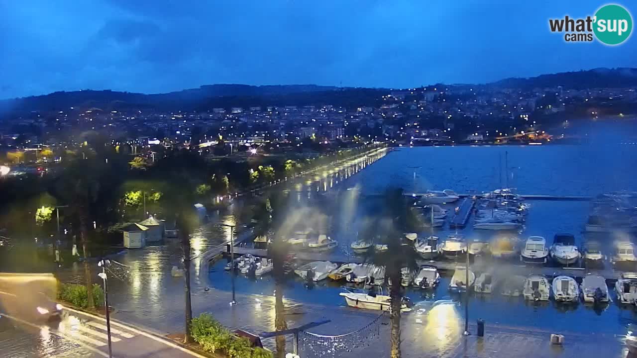 Camera en vivo Koper – puerto deportivo y paseo marítimo desde el Hotel Grand Koper