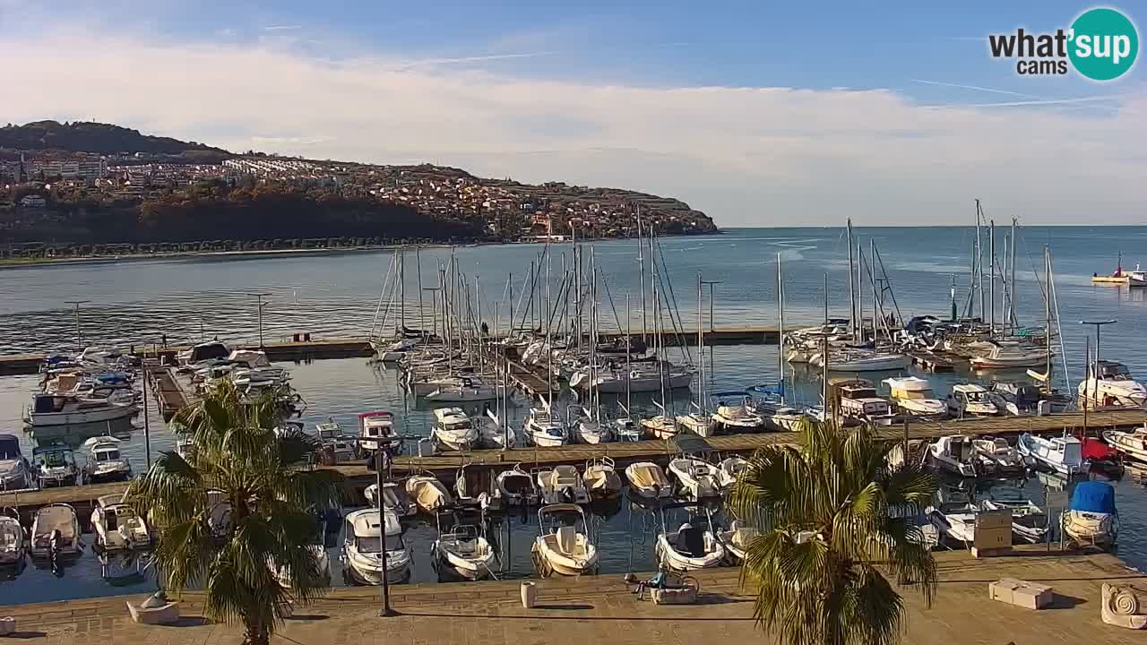 Camera en vivo Koper – puerto deportivo y paseo marítimo desde el Hotel Grand Koper