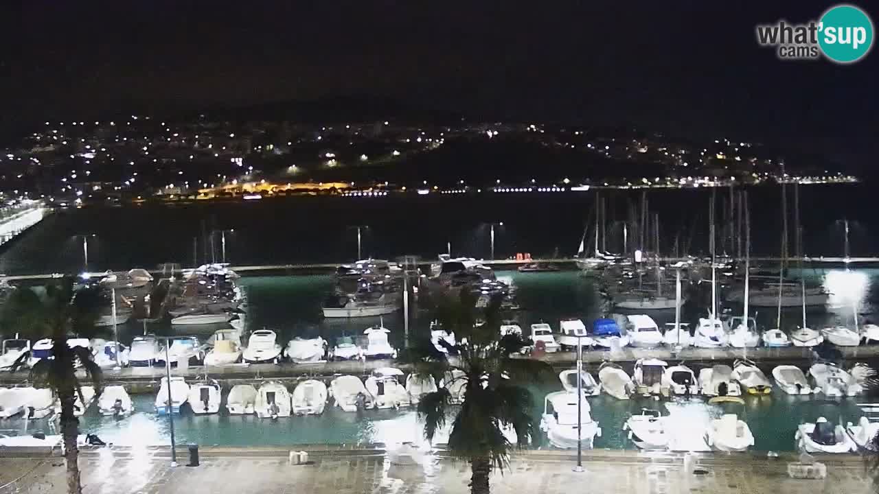 Webcam Koper – Panorama de la marina et de la promenade depuis le Grand Hotel Koper