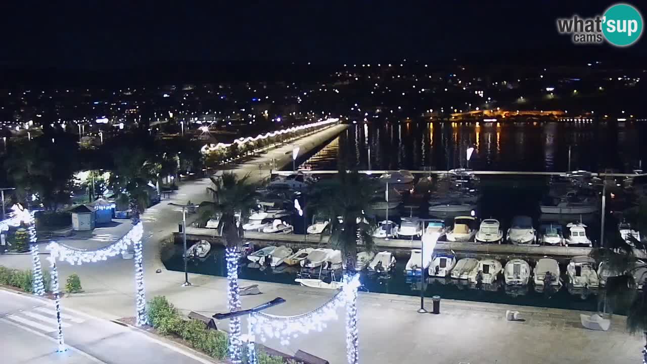 Webcam Koper – Panorama of the marina and promenade from the Grand Hotel Koper