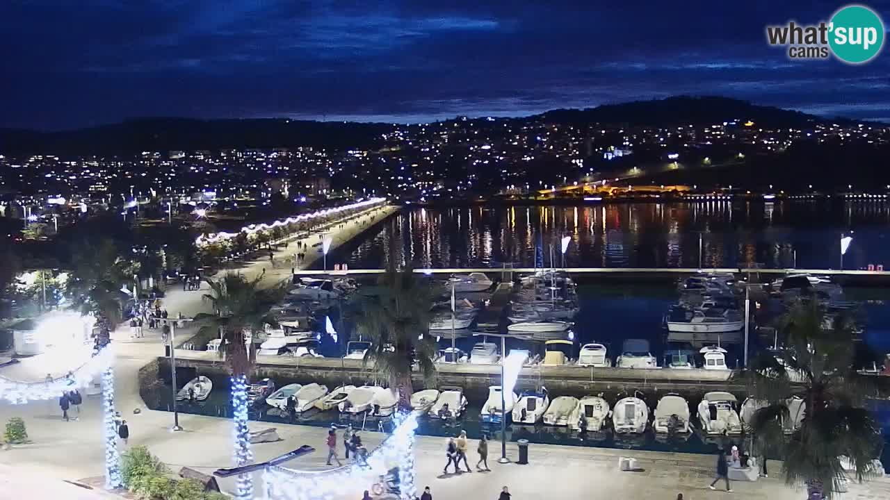 Spletna kamera Koper – Panorama na marino in promenado s Hotela Grand Koper