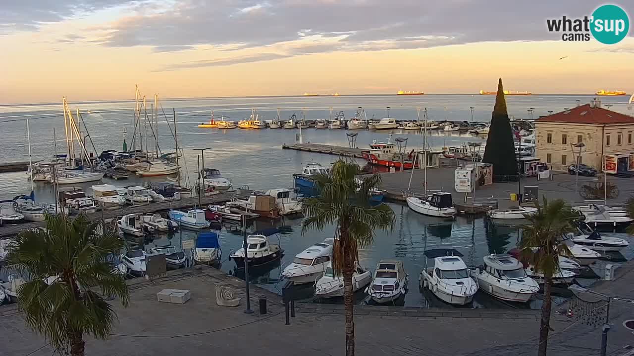 Spletna kamera Koper – Panorama na marino in promenado s Hotela Grand Koper