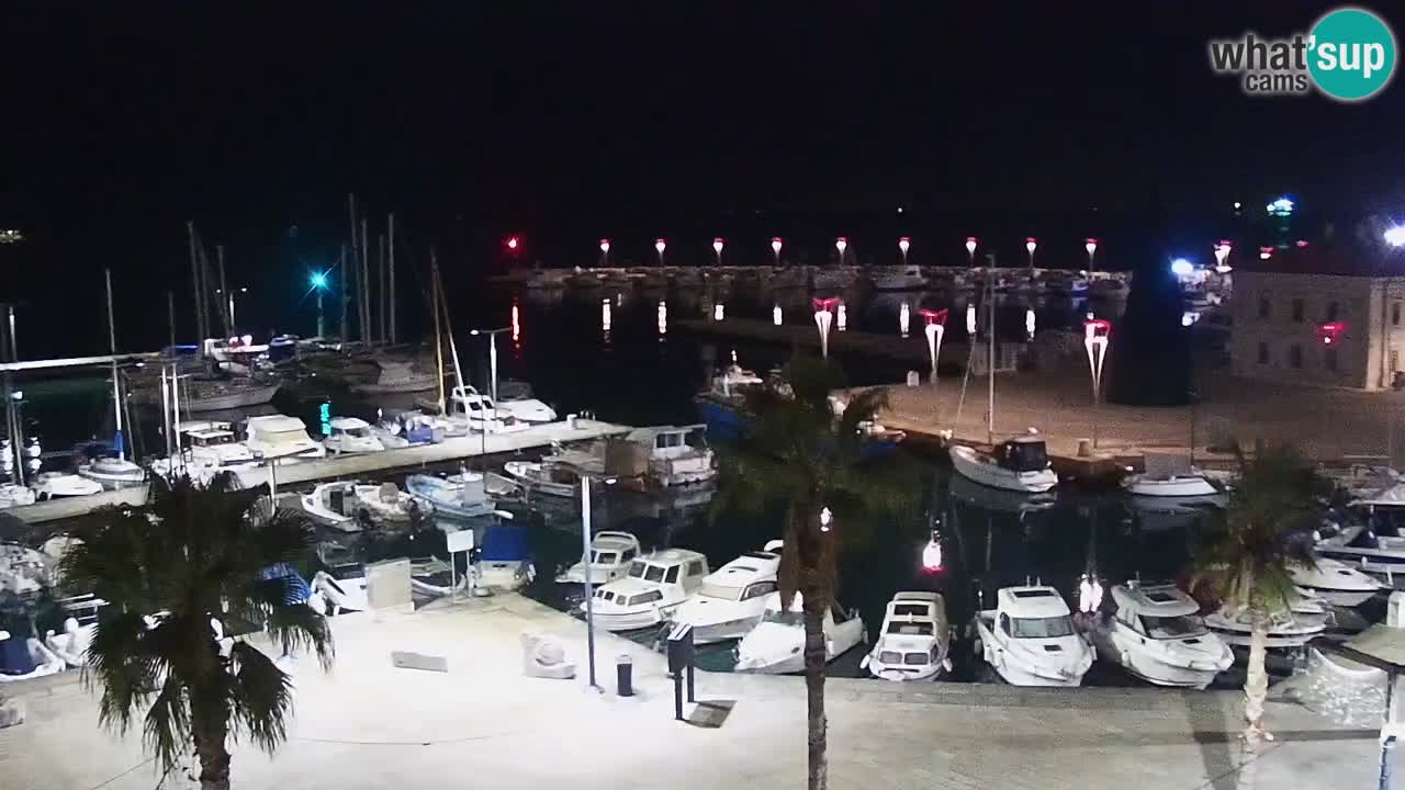Camera en vivo Koper – puerto deportivo y paseo marítimo desde el Hotel Grand Koper