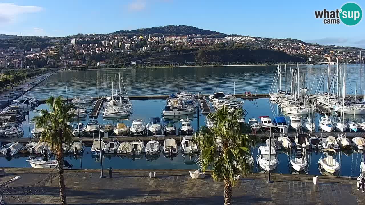 Webcam Koper – Panorama of the marina and promenade from the Grand Hotel Koper