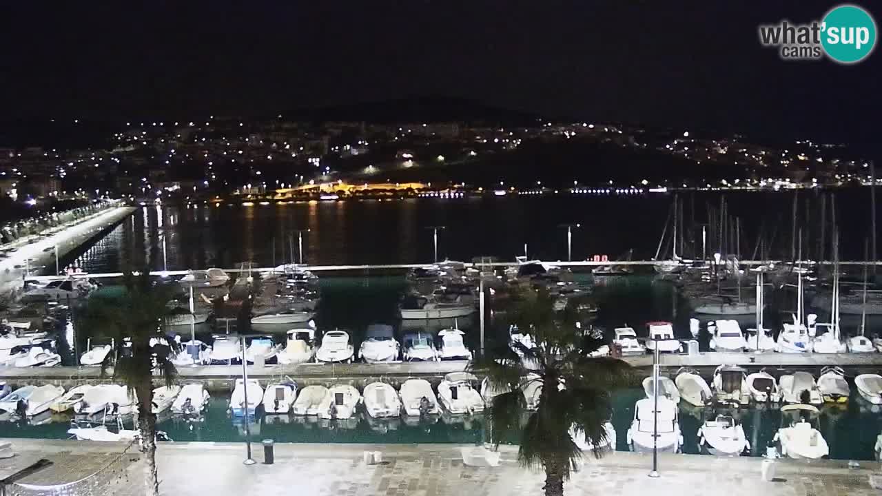 Spletna kamera Koper – Panorama na marino in promenado s Hotela Grand Koper