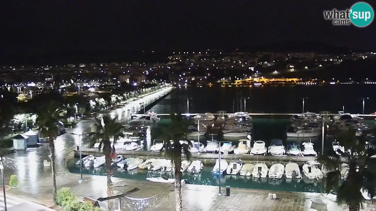 Webcam Koper – Panorama of the marina and promenade from the Grand Hotel Koper