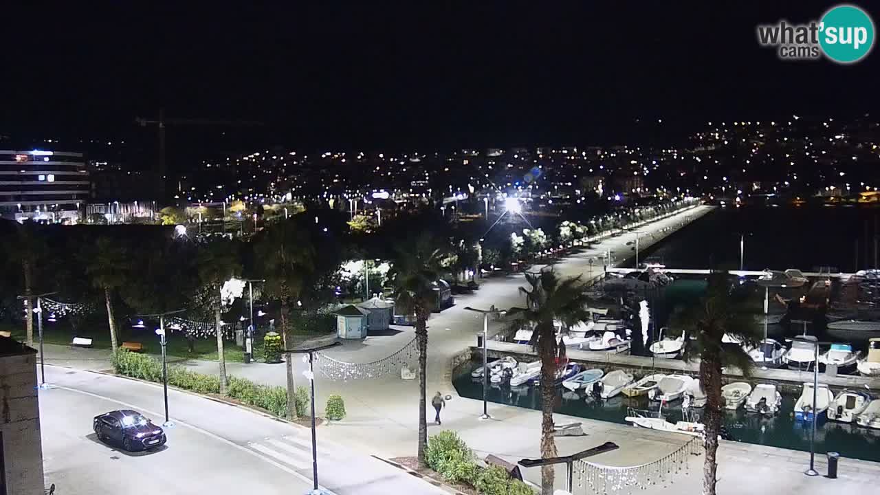 Webcam Koper – Panorama de la marina et de la promenade depuis le Grand Hotel Koper