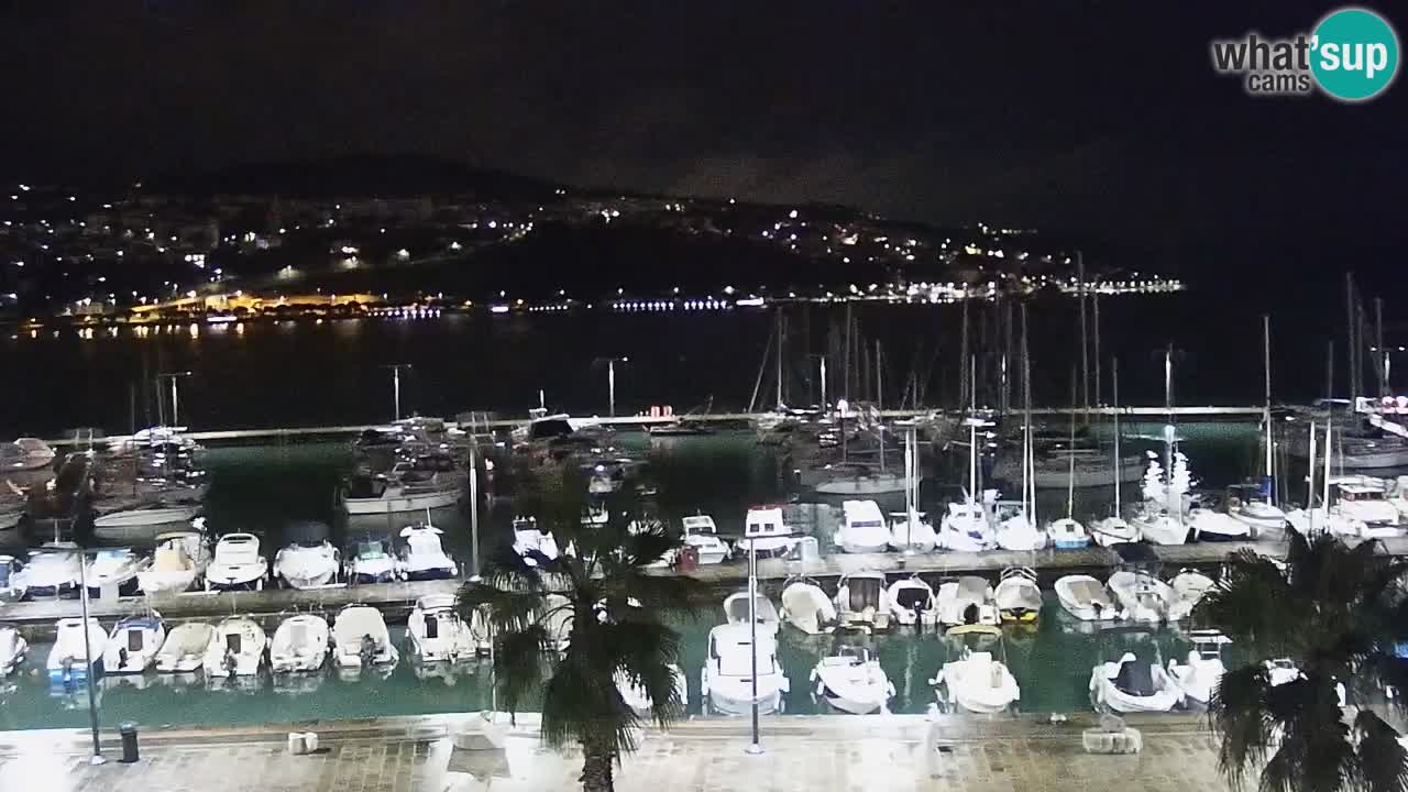 Webcam Koper – Panorama de la marina et de la promenade depuis le Grand Hotel Koper