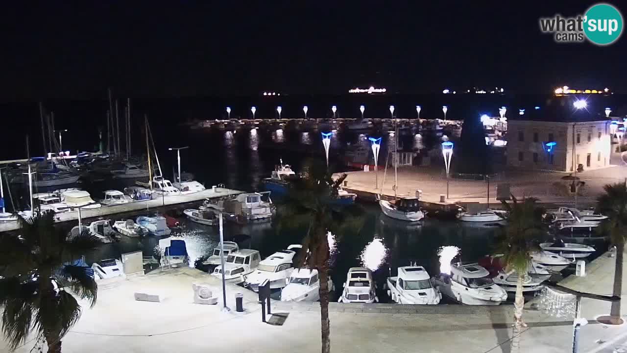 Camera en vivo Koper – puerto deportivo y paseo marítimo desde el Hotel Grand Koper