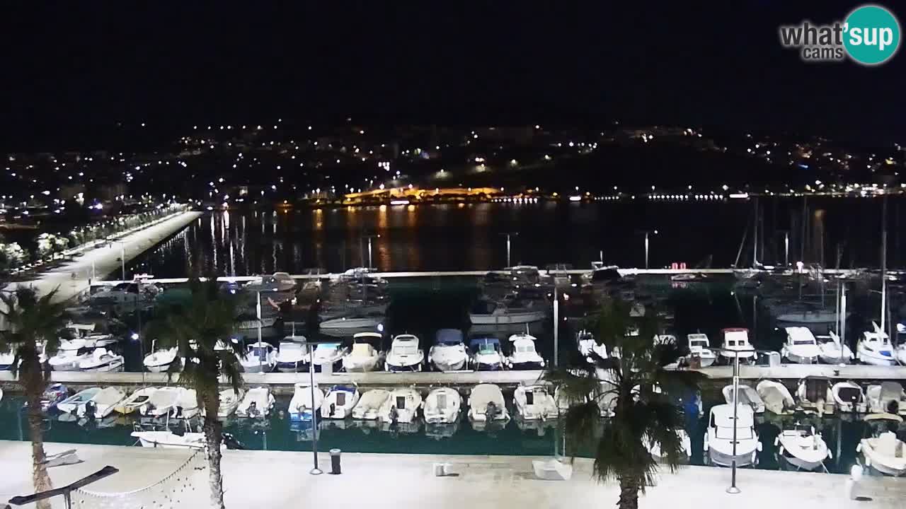 Webcam Koper – Panorama of the marina and promenade from the Grand Hotel Koper