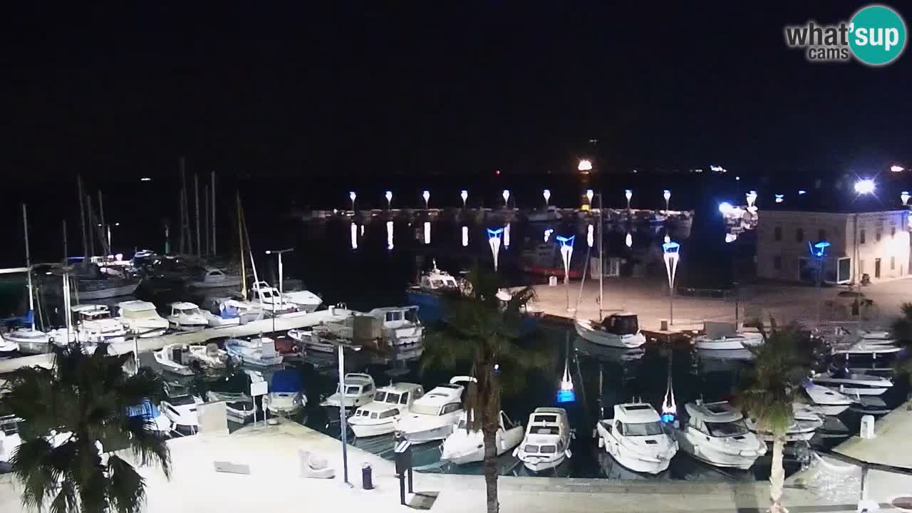 Webcam Koper – Panorama of the marina and promenade from the Grand Hotel Koper