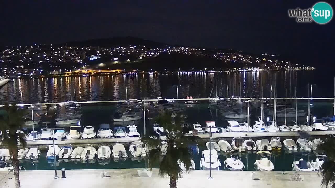 Webcam Koper – Panorama of the marina and promenade from the Grand Hotel Koper