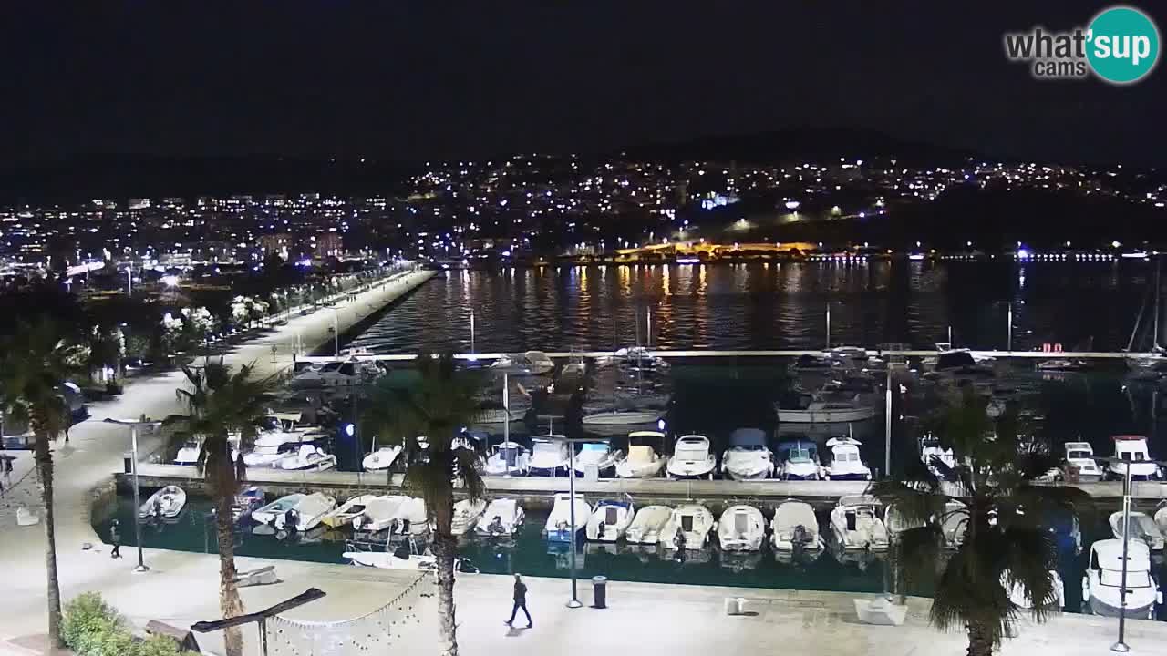 Webcam Koper – Panorama of the marina and promenade from the Grand Hotel Koper