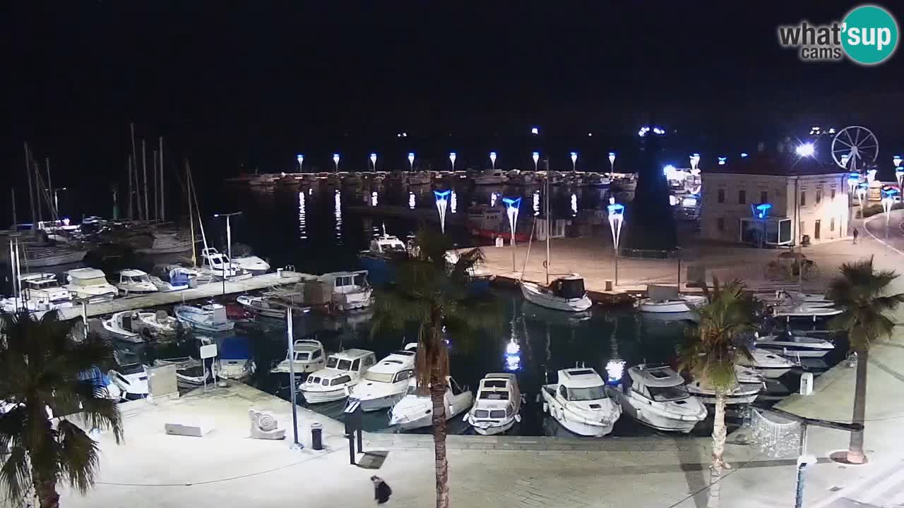 Webcam Koper – Panorama of the marina and promenade from the Grand Hotel Koper