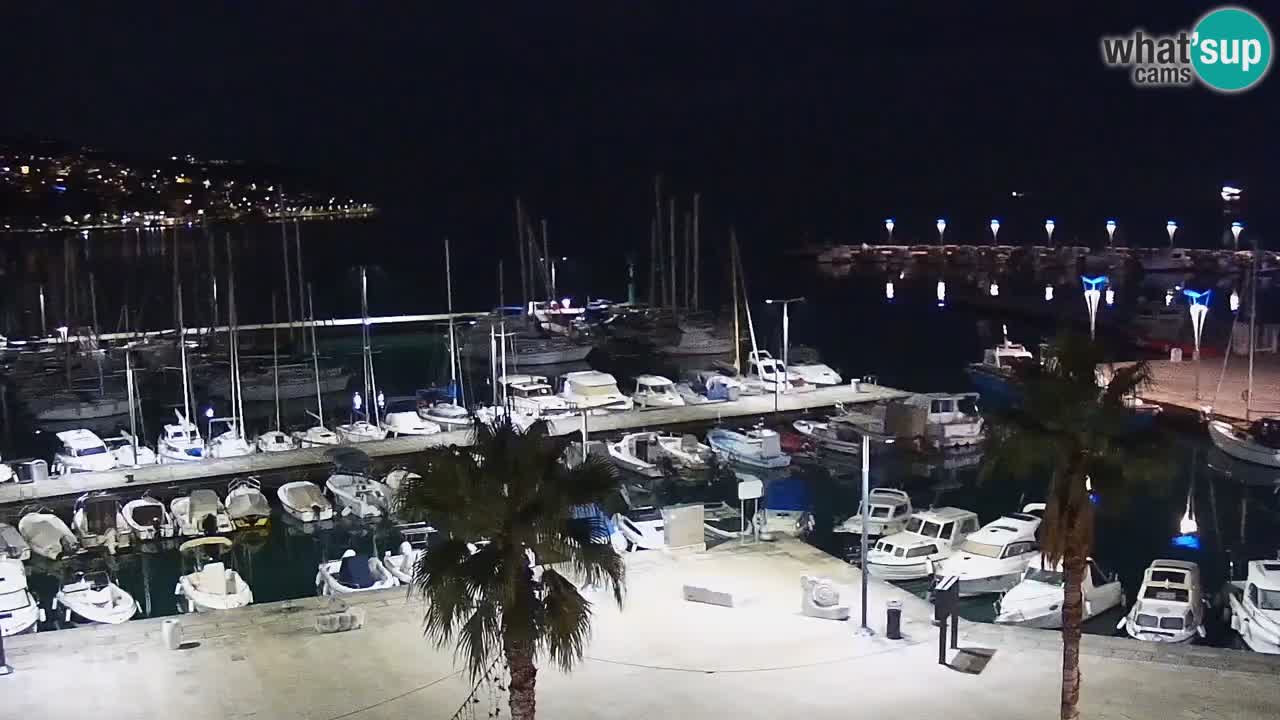 Webcam Koper – Panorama des Jachthafens und der Promenade vom Hotel Grand Koper