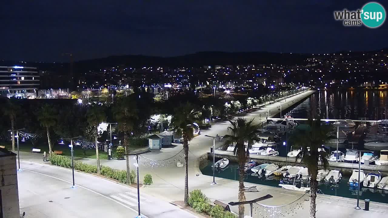 Webcam Koper – Panorama de la marina et de la promenade depuis le Grand Hotel Koper