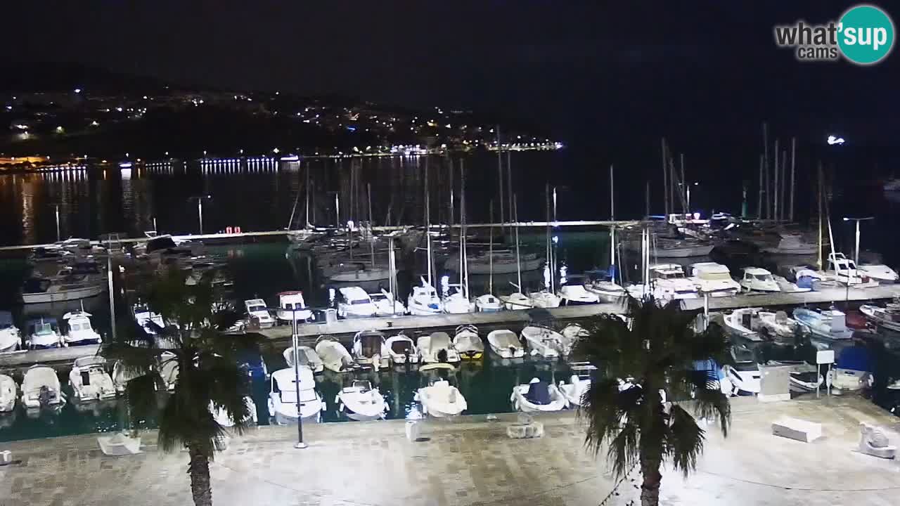 Webcam Koper – Panorama of the marina and promenade from the Grand Hotel Koper