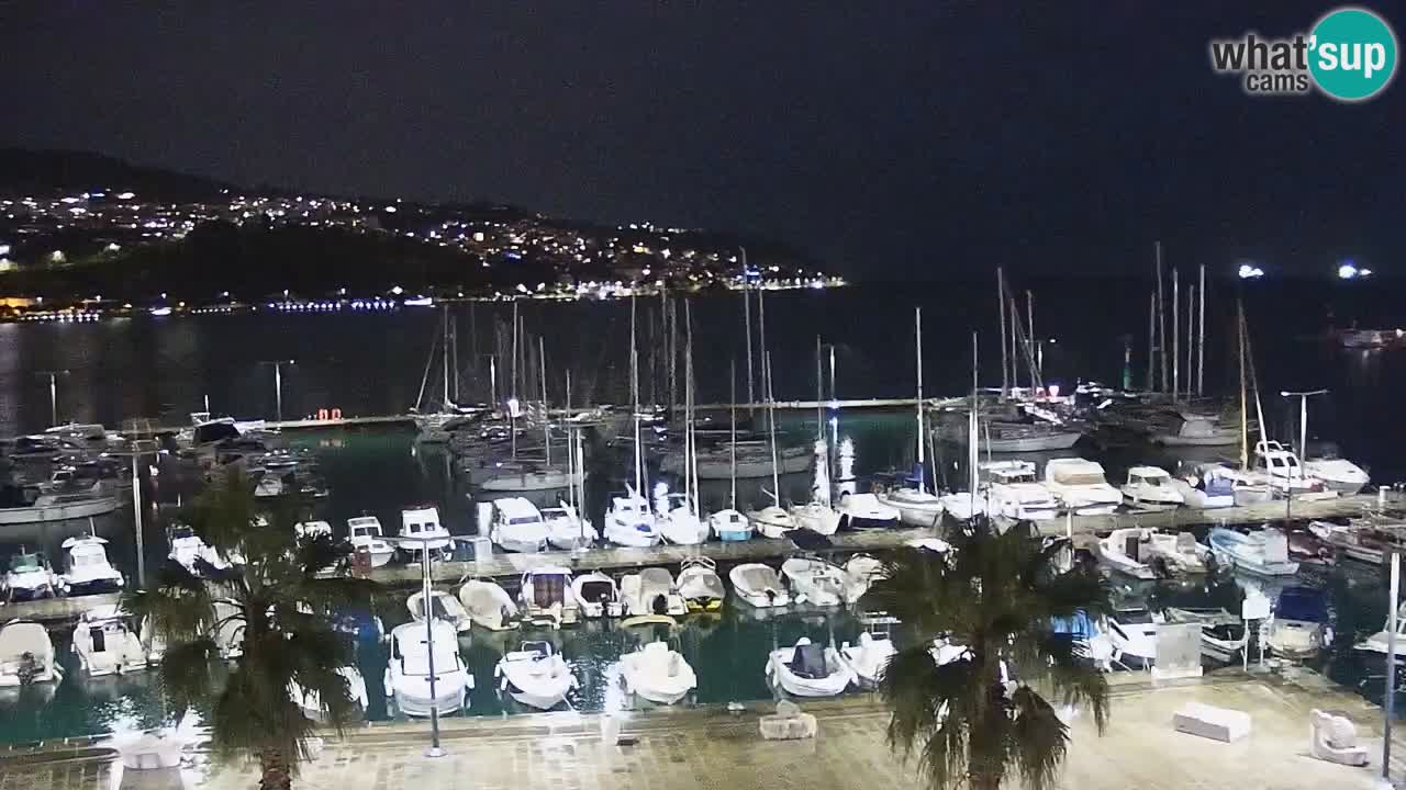 Webcam Koper – Panorama de la marina et de la promenade depuis le Grand Hotel Koper