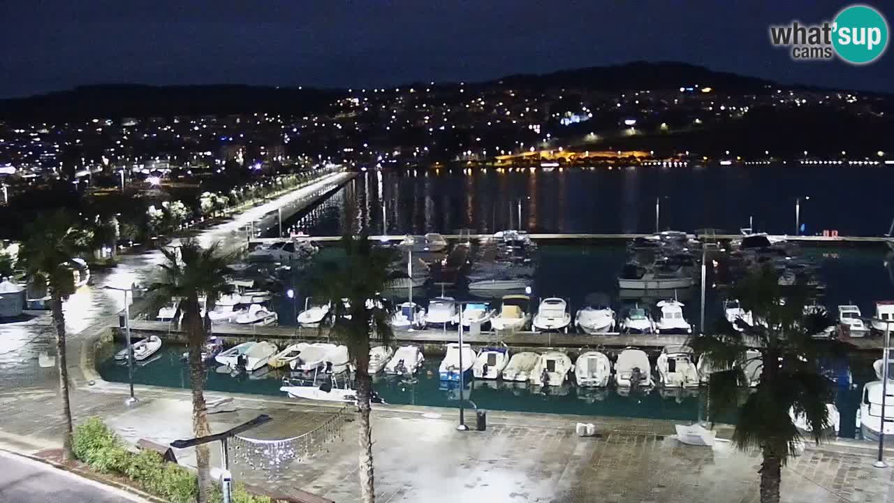 Webcam Koper – Panorama of the marina and promenade from the Grand Hotel Koper