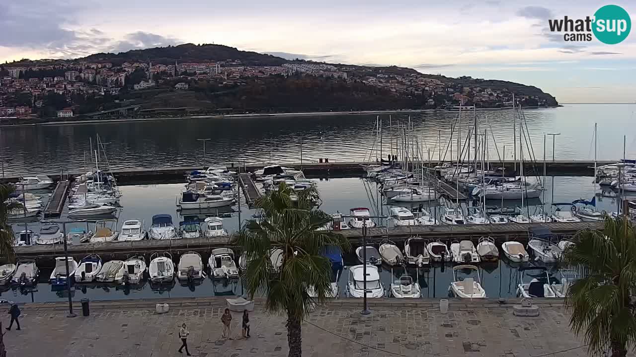 Camera en vivo Koper – puerto deportivo y paseo marítimo desde el Hotel Grand Koper