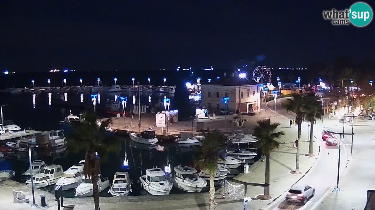 Webcam Koper – Panorama de la marina et de la promenade depuis le Grand Hotel Koper