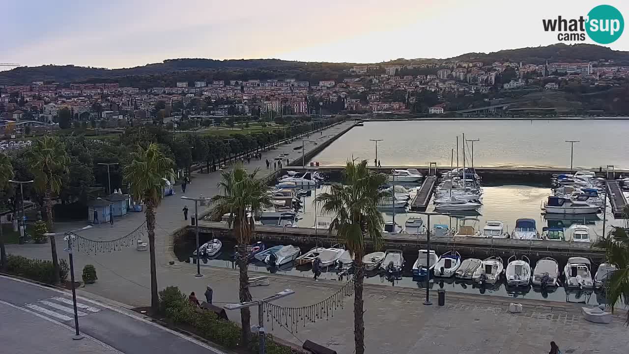 Webcam Capodistria – marina e lungo mare dall’Hotel Grand Koper