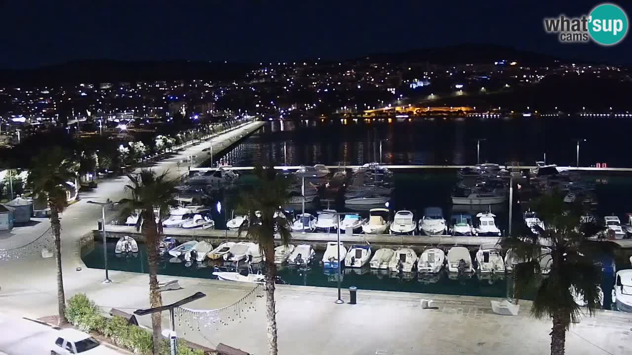 Webcam Koper – Panorama des Jachthafens und der Promenade vom Hotel Grand Koper