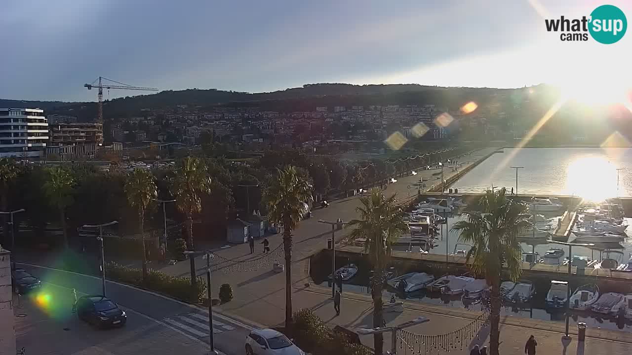 Webcam Capodistria – marina e lungo mare dall’Hotel Grand Koper