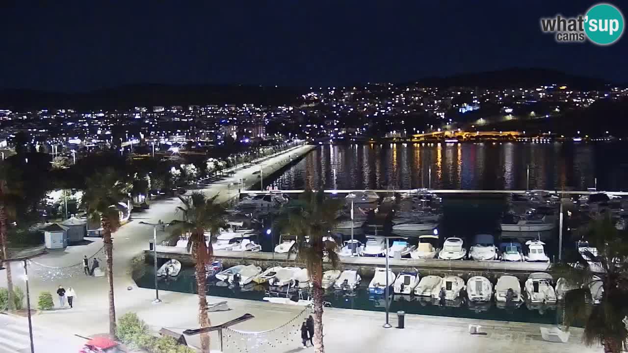 Webcam Koper – Panorama of the marina and promenade from the Grand Hotel Koper