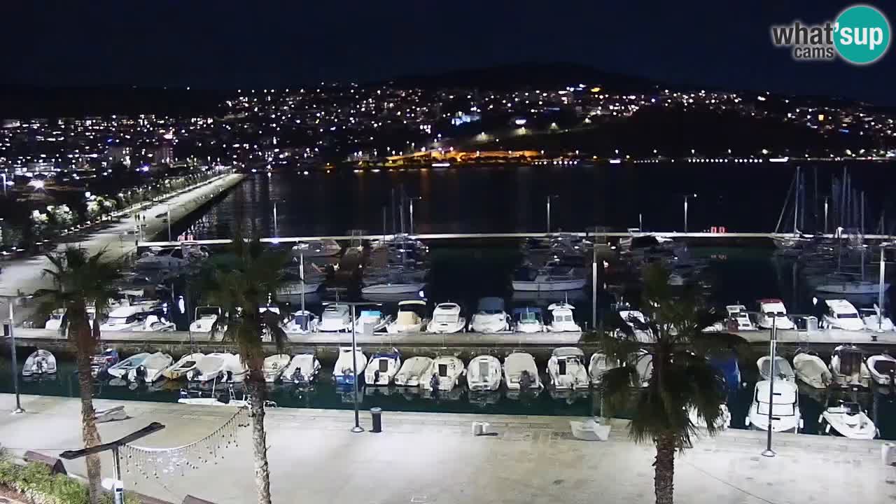 Webcam Koper – Panorama of the marina and promenade from the Grand Hotel Koper