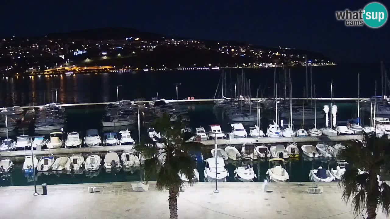 Webcam Koper – Panorama of the marina and promenade from the Grand Hotel Koper
