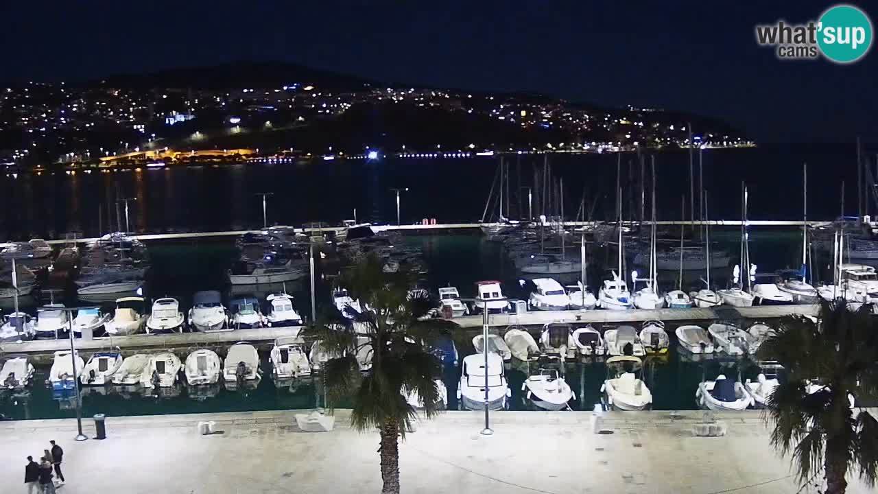 Webcam Koper – Panorama of the marina and promenade from the Grand Hotel Koper