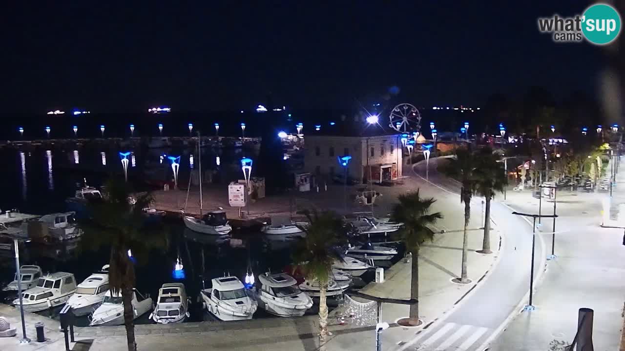 Webcam Koper – Panorama de la marina et de la promenade depuis le Grand Hotel Koper