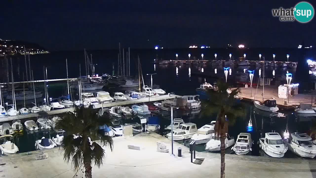 Camera en vivo Koper – puerto deportivo y paseo marítimo desde el Hotel Grand Koper