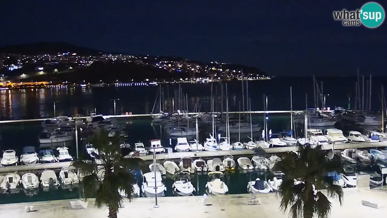 Webcam Koper – Panorama des Jachthafens und der Promenade vom Hotel Grand Koper