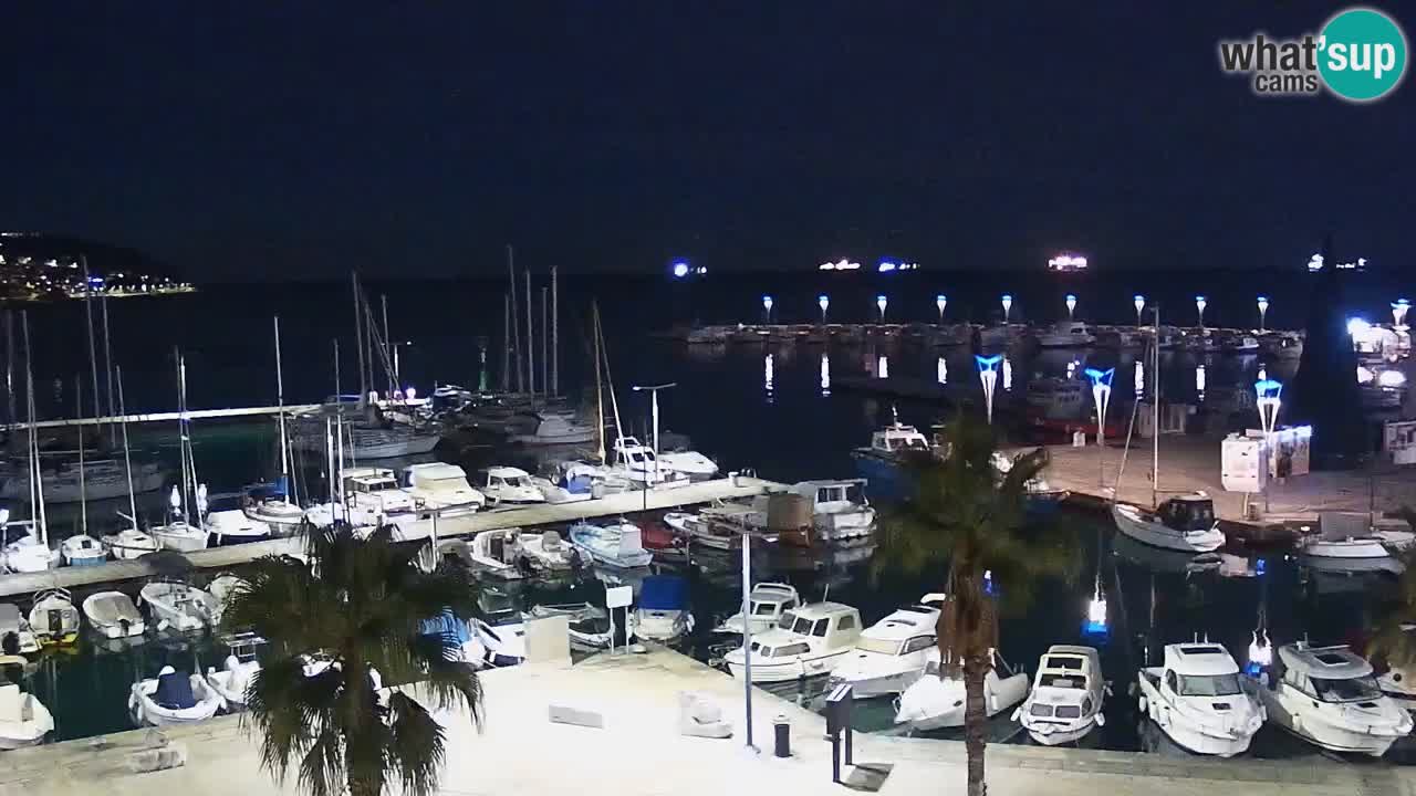 Camera en vivo Koper – puerto deportivo y paseo marítimo desde el Hotel Grand Koper